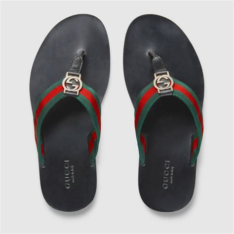 gucci mens thong sandals|Gucci strap sandals for men.